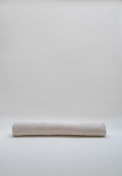 Contemporary White Handwoven Cushion / Bolster for on Your Bed or Sofa