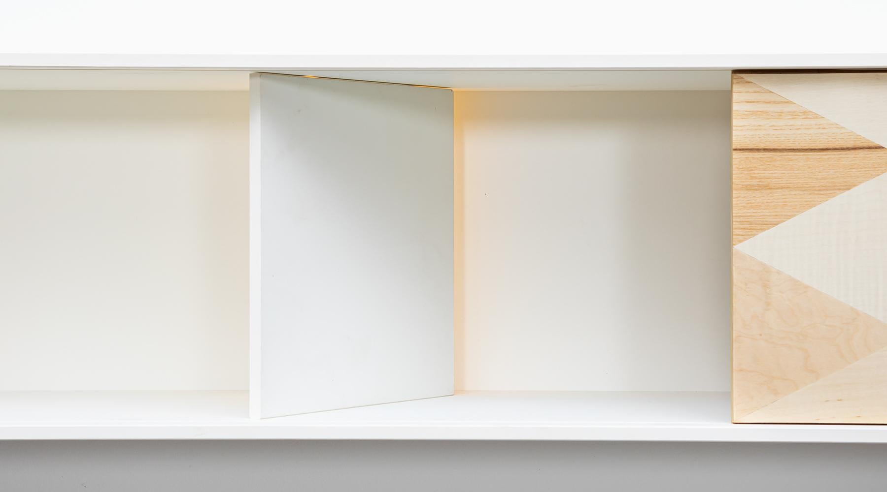 Contemporary White Hanging Shelf by Johannes Hock 'B' For Sale 5