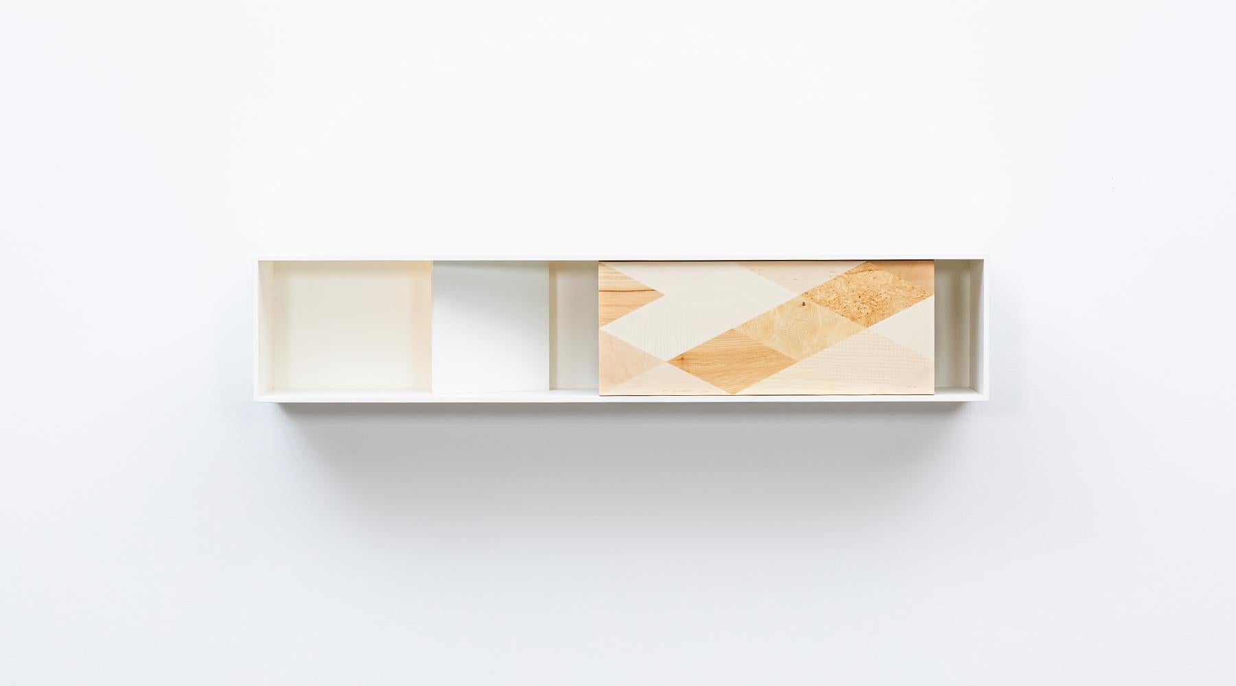 European Contemporary White Hanging Shelf by Johannes Hock 'B' For Sale