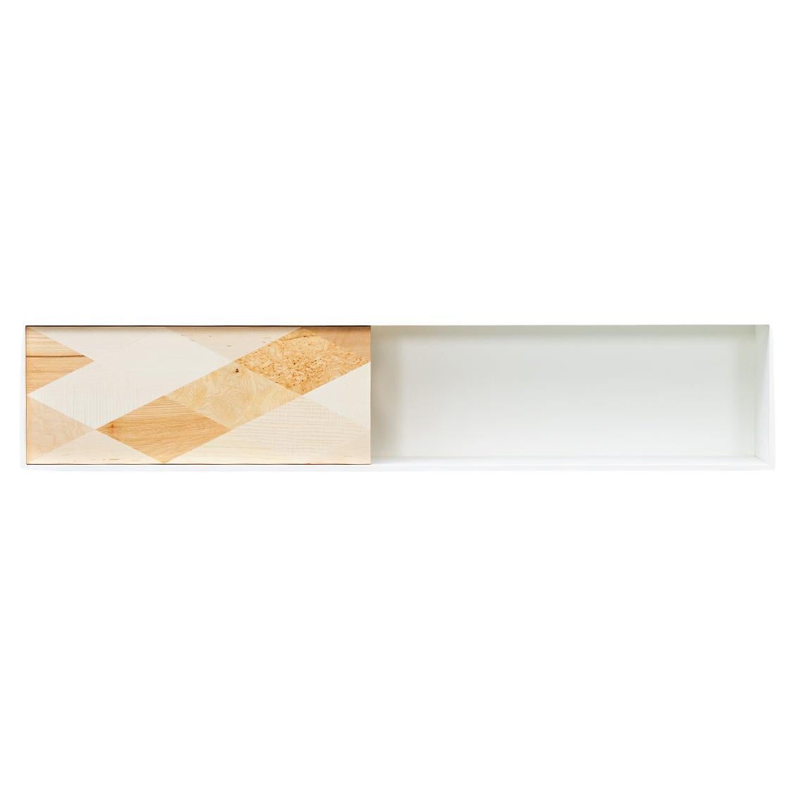 Contemporary White Hanging Shelf by Johannes Hock 'B' For Sale