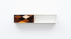Contemporary White wall hanging Shelf by Johannes Hock 'C'