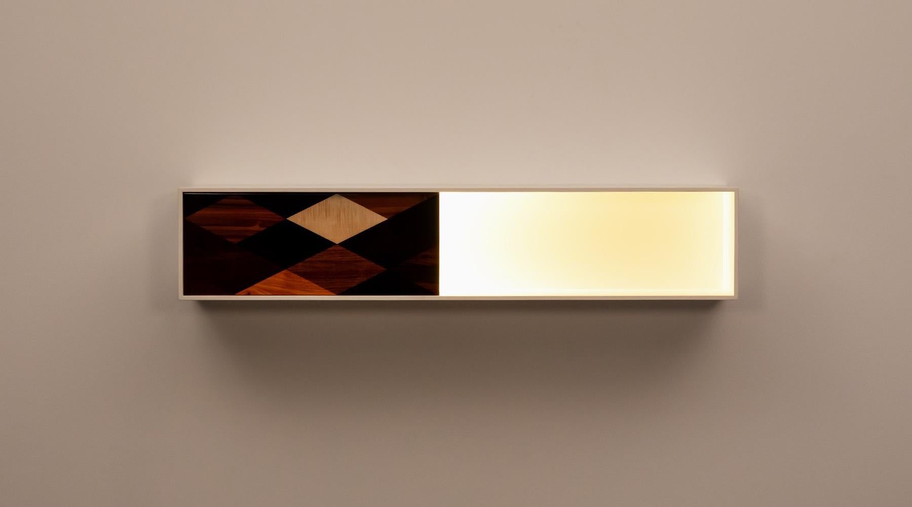 Minimalist Contemporary White wall hanging Shelf by Johannes Hock 'C' For Sale
