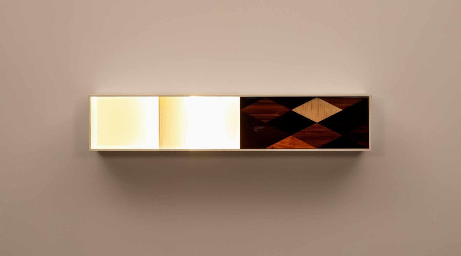 European Contemporary White wall hanging Shelf by Johannes Hock 'C' For Sale