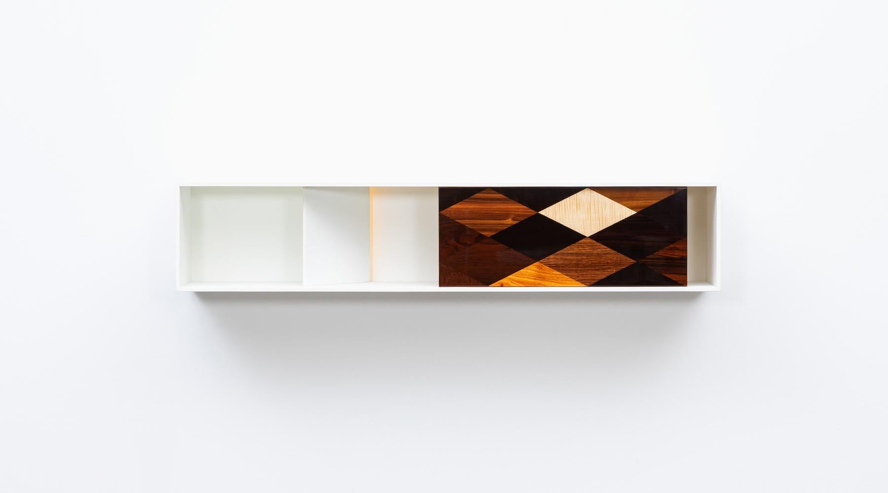 Contemporary White wall hanging Shelf by Johannes Hock 'C' For Sale 1