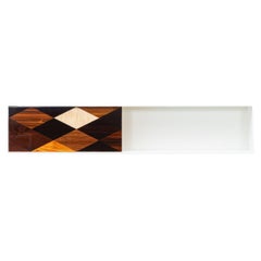 Contemporary White wall hanging Shelf by Johannes Hock 'C'