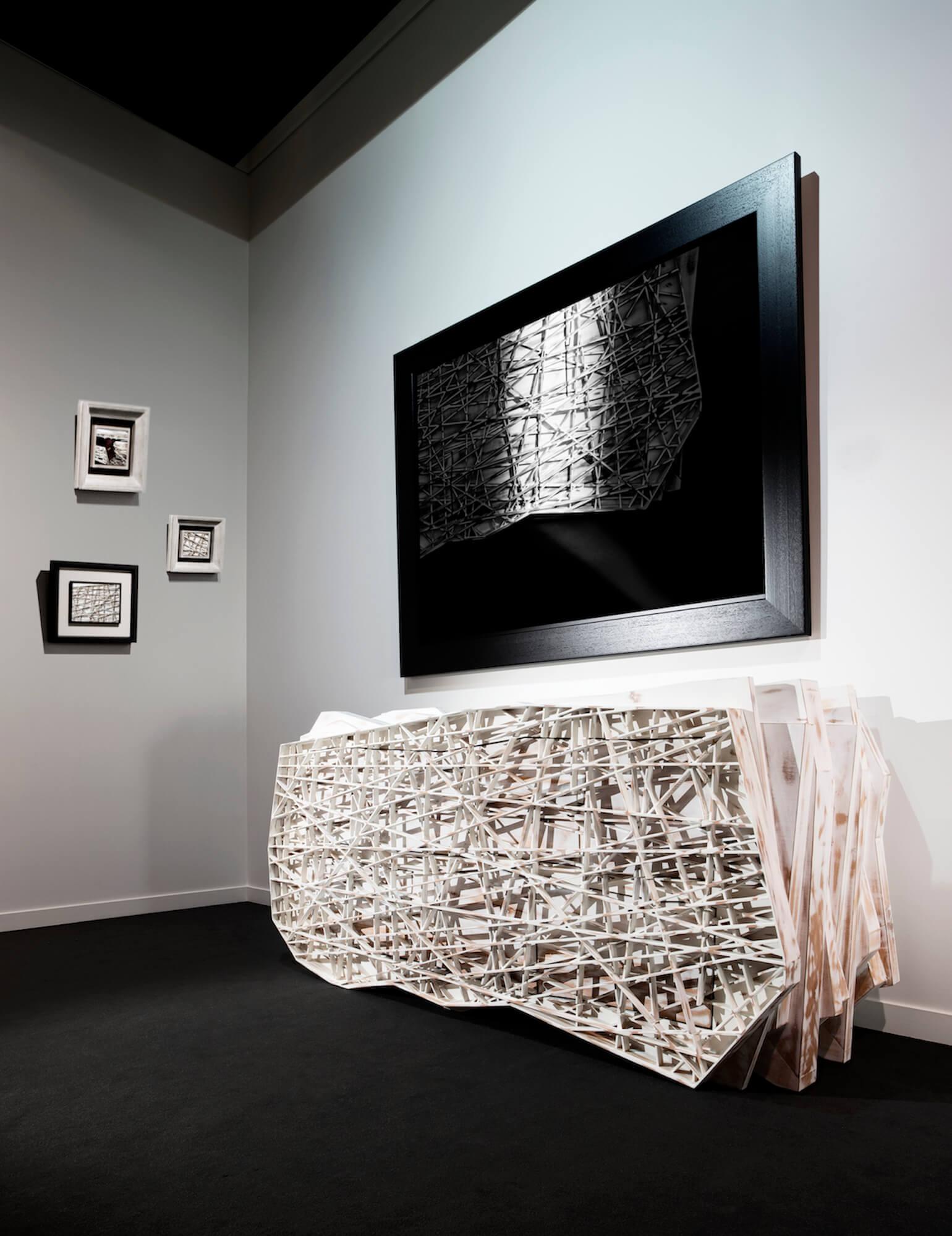 Contemporary White Ego Sideboard, Wood and White Lacquer for October Gallery For Sale 2