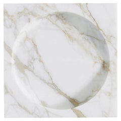 Contemporary White Marble Block Big Poche Rond by Henry Wilson