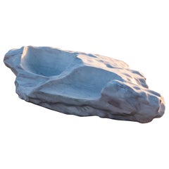 Silla de conversación contemporánea de mármol blanco