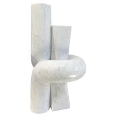 Escultura contemporánea de mármol blanco de Piet Van Loocke, Bélgica
