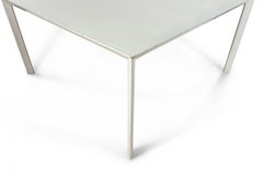 Contemporary White Metal Square Work Tables