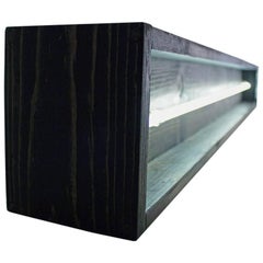 Contemporary White Neon and Pine Light Box