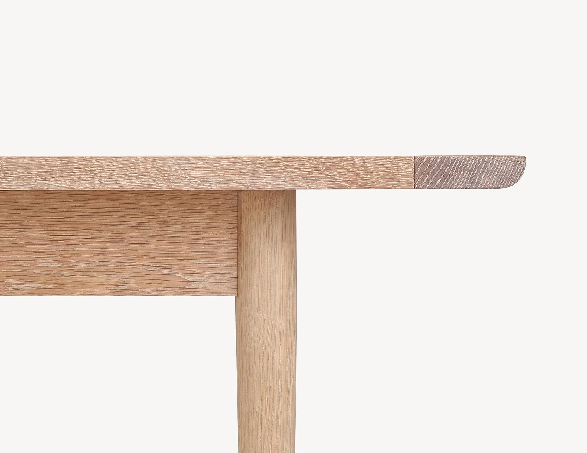 contemporary oak dining table