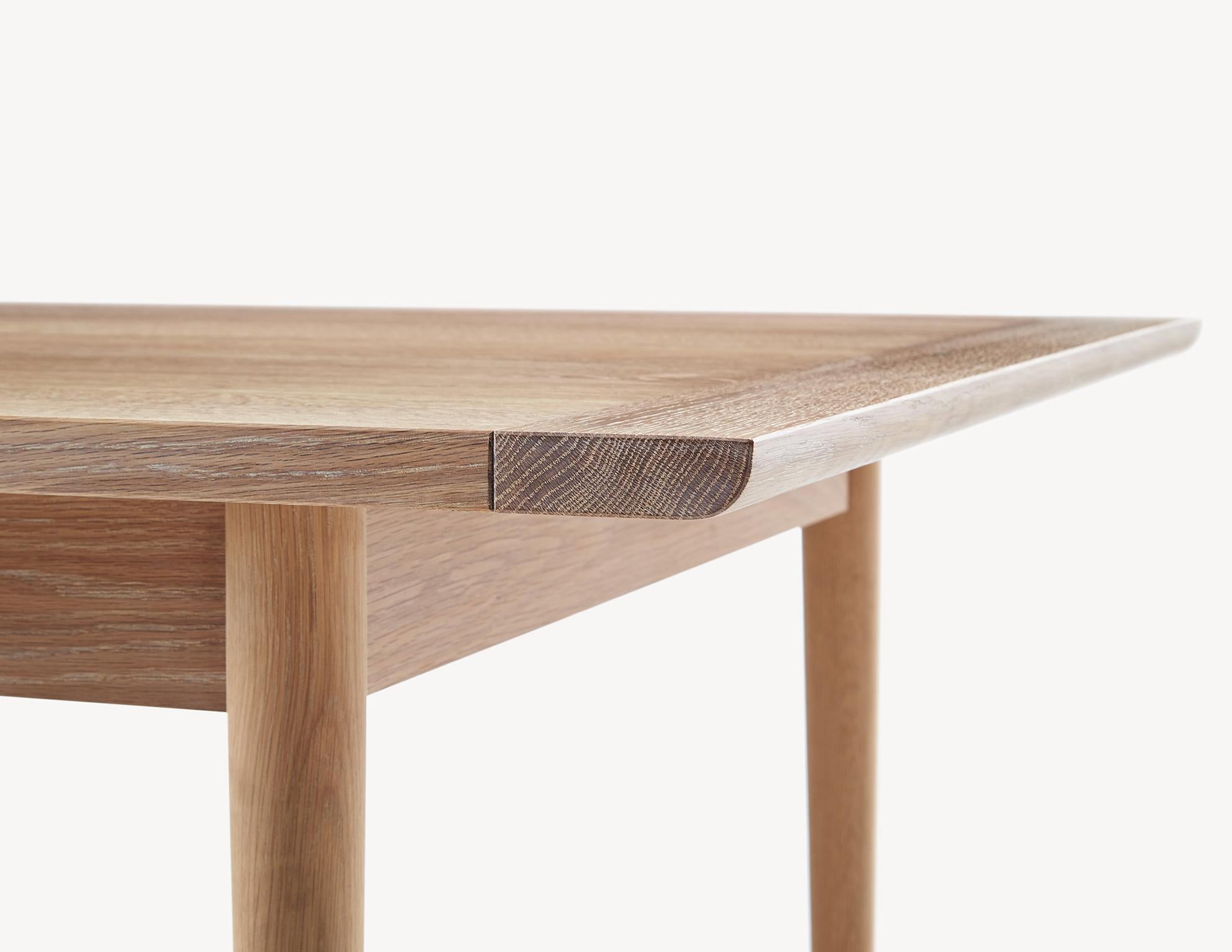 Scandinavian Modern Contemporary White Oak Dining Table by Coolican & Company For Sale