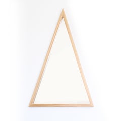 Contemporary White Oak "Isosceles Mirror" by Alex Drew & No One