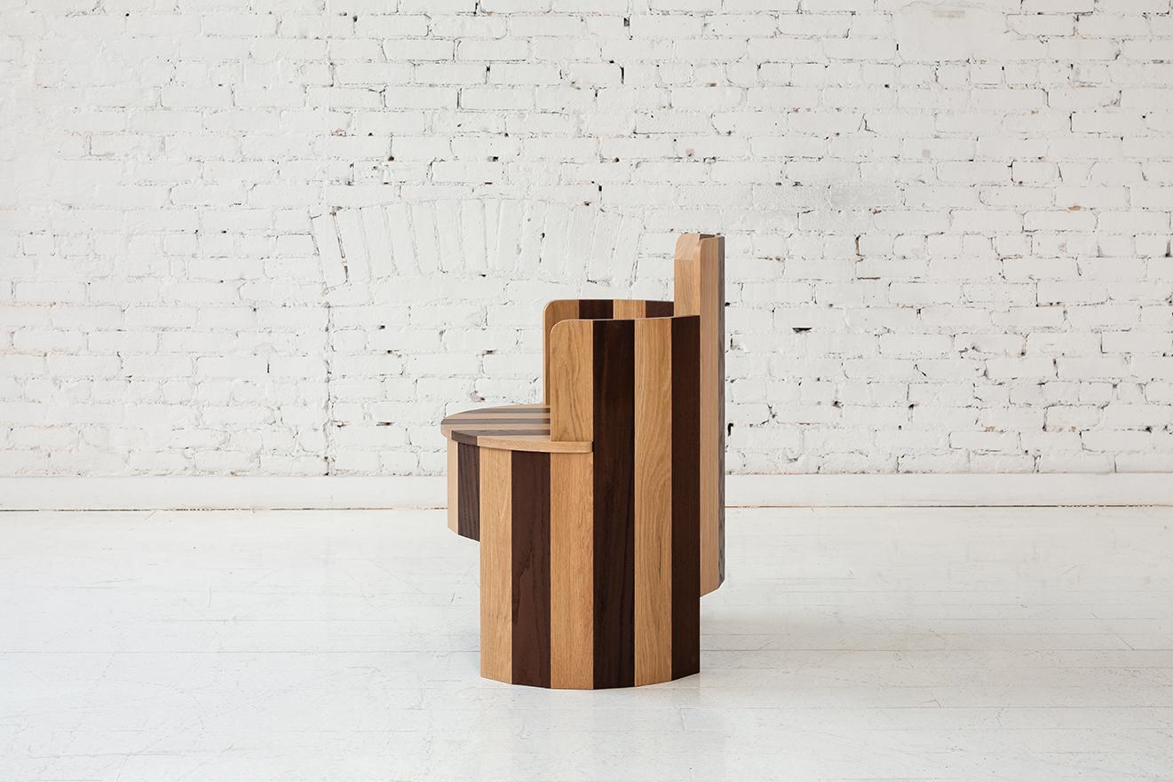 Chaise de coopération contemporaine en bois de chêne blanc par Fort Standard, en stock en vente 5