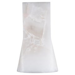 Contemporary White Onyx Vase - Oval by Lucas Morten
