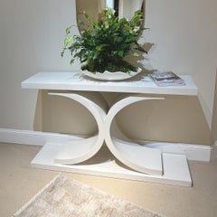 Contemporary White Painted Console