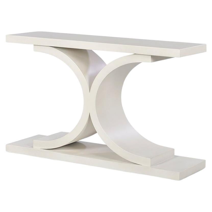 Contemporary White Painted Console