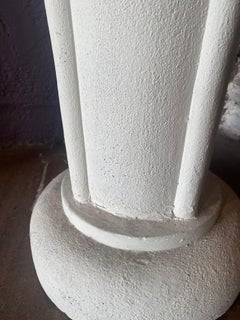 Contemporary White Plaster Pedestal in Greek Revival Style