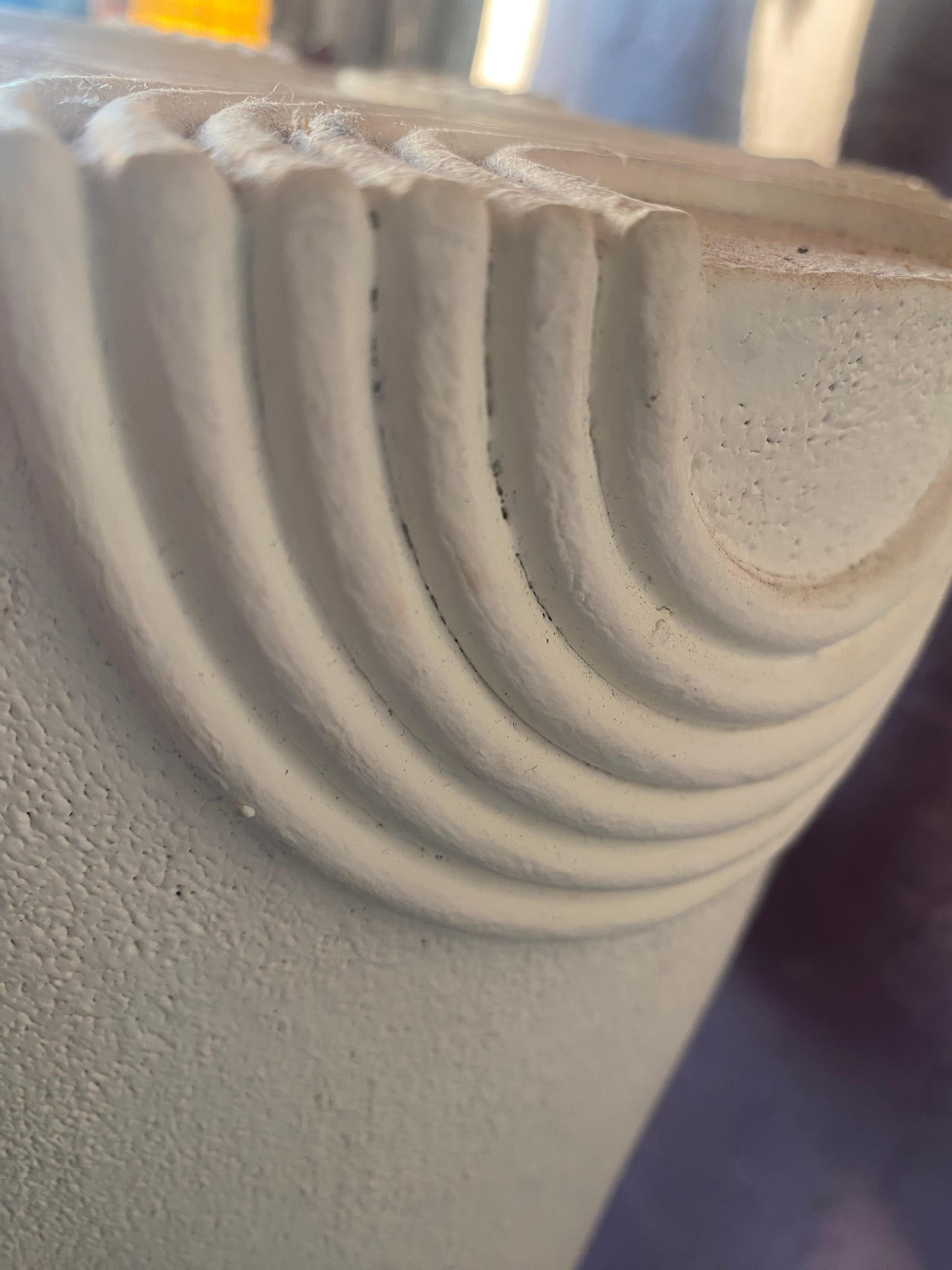 Contemporary White Plaster Pedestal in Greek Revival Style In Good Condition For Sale In Pasadena, CA