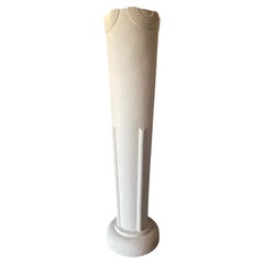 Contemporary White Plaster Pedestal in Greek Revival Style