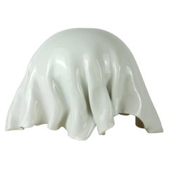 Contemporary White Porcelain Object by Danish Artist Christine Roland