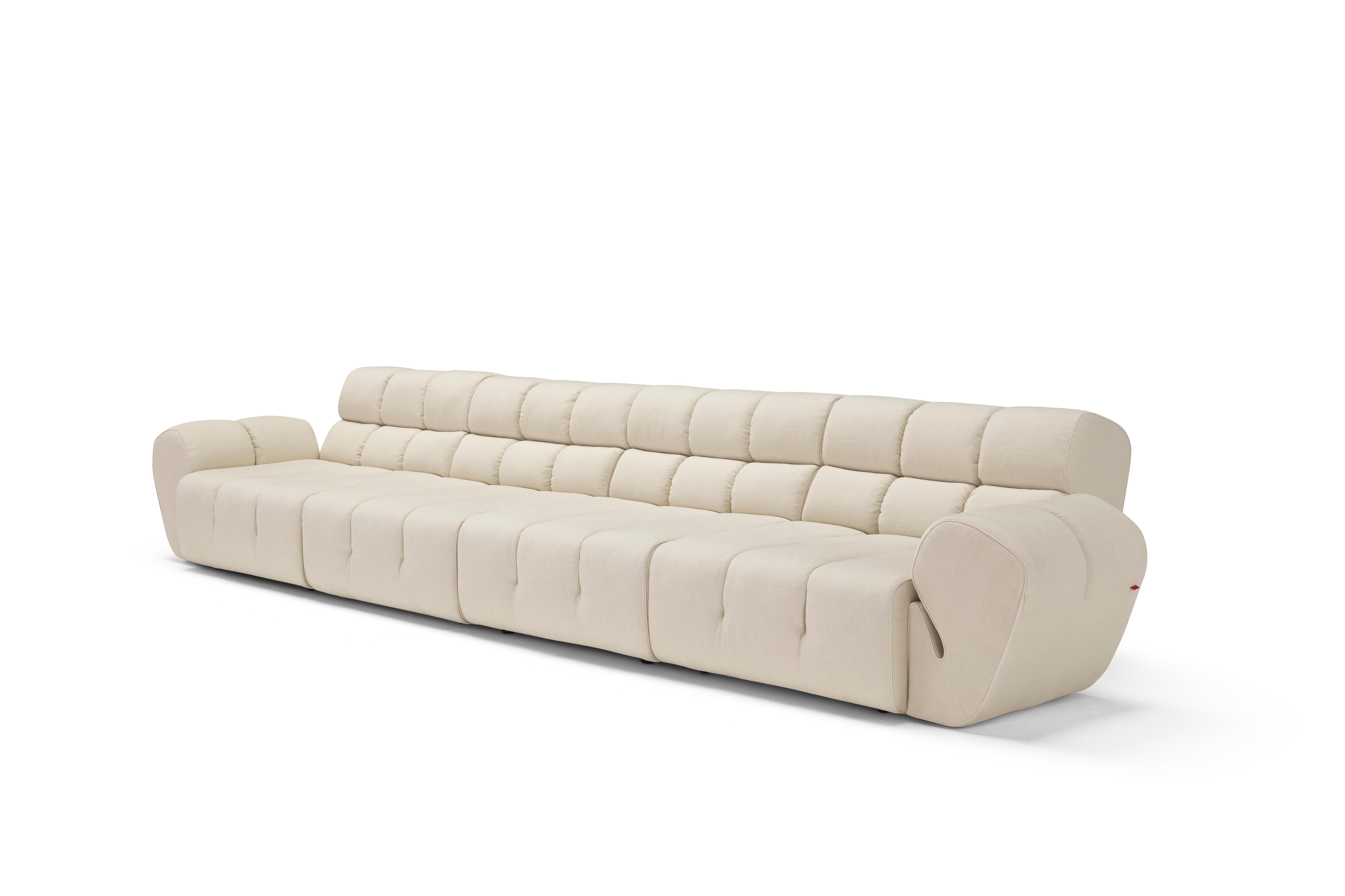 Modern Contemporary White Sofa 'Palmo' by Amura Lab, Fibris 03 For Sale