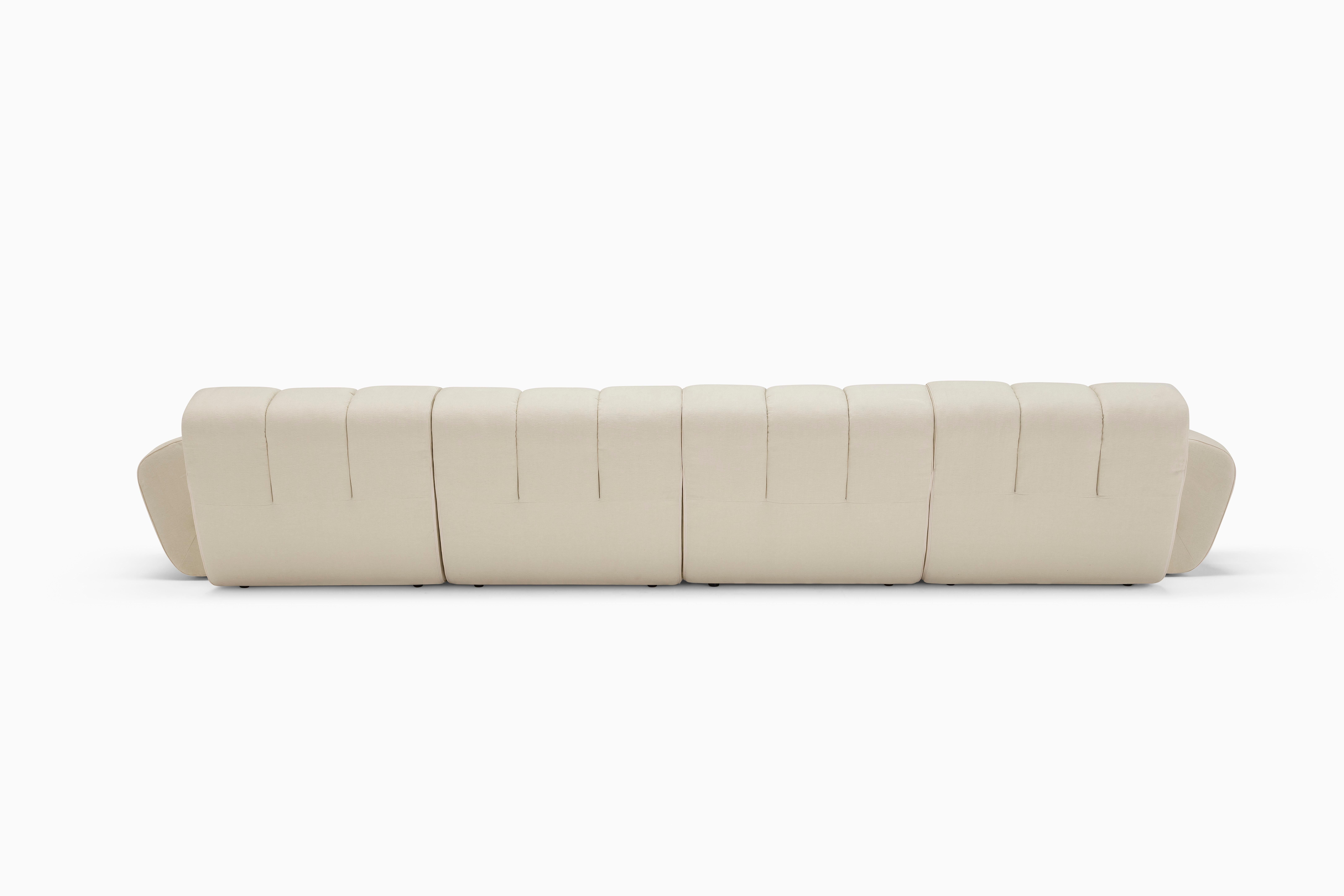 Italian Contemporary White Sofa 'Palmo' by Amura Lab, Fibris 03 For Sale
