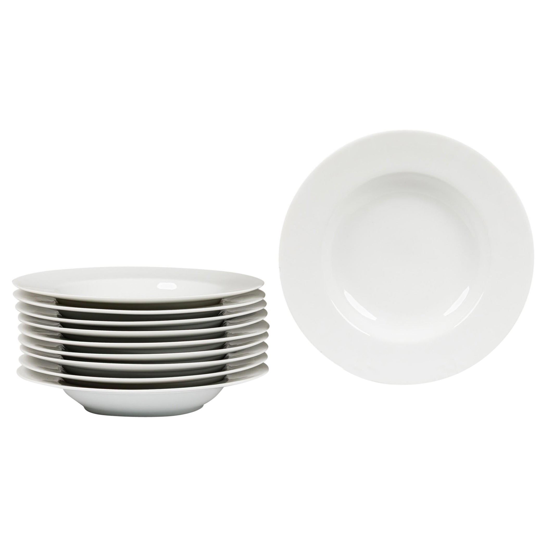 Contemporary White Soup Plates en venta