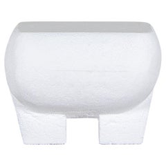 Contemporary White Stool in Styrfoam, Bock Stool by Lucas Morten