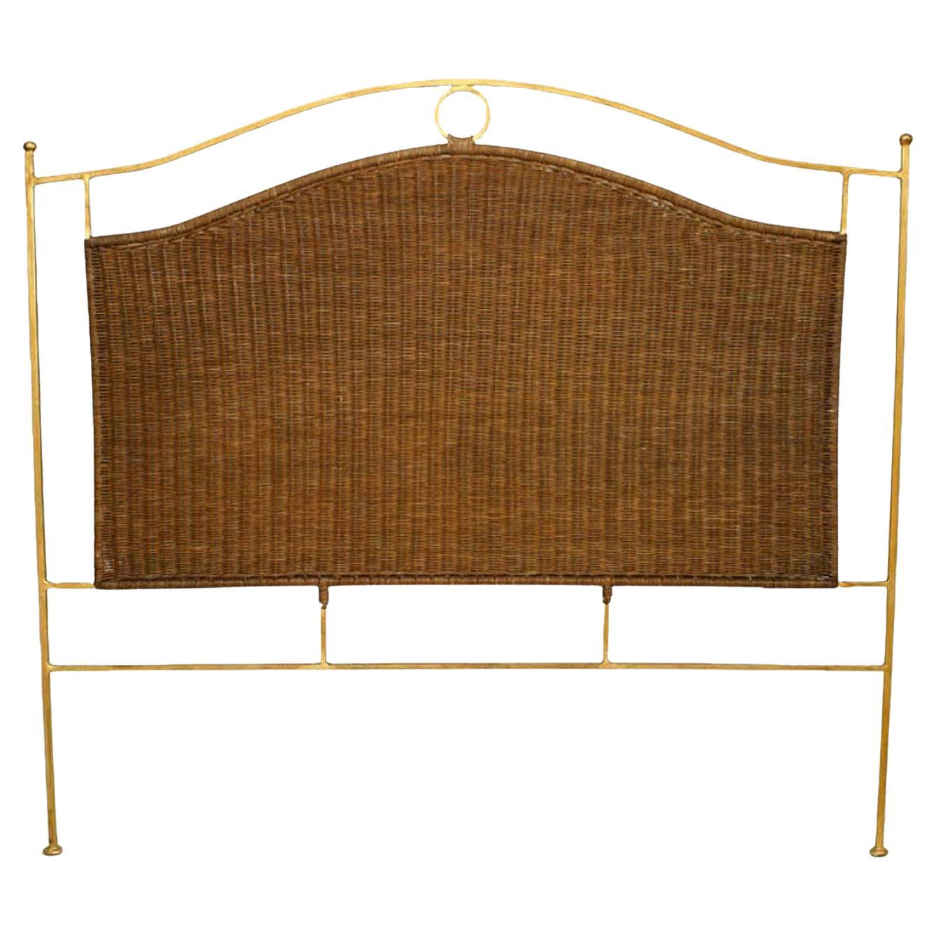 Contemporary Wicker Queen Headboard