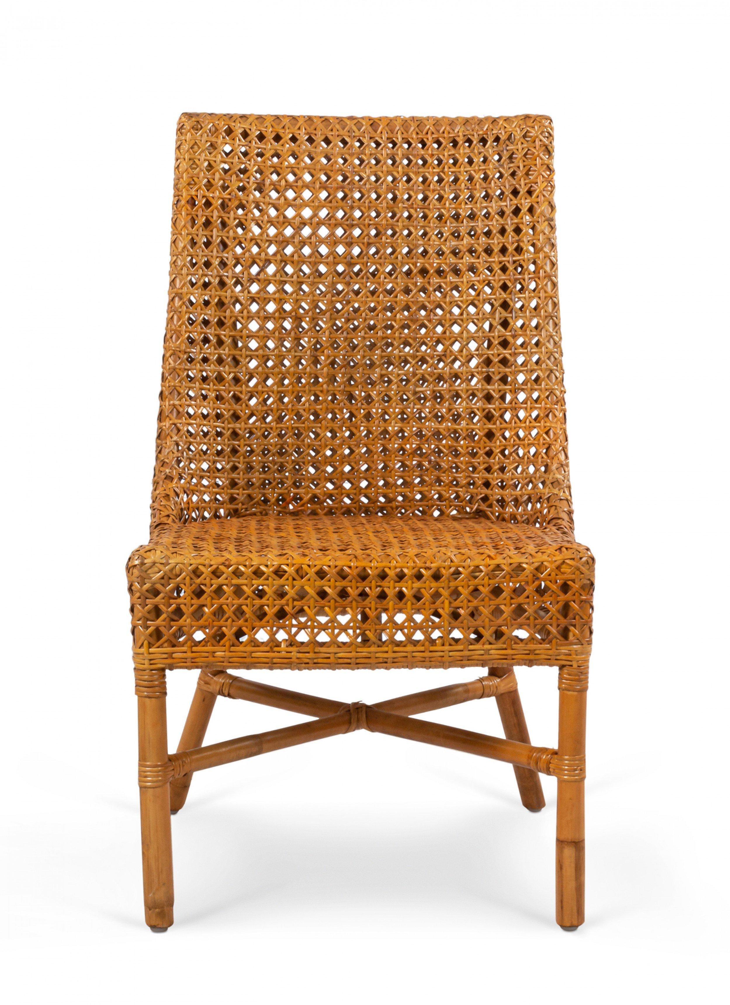 American Contemporary Wicker Side Chairs For Sale