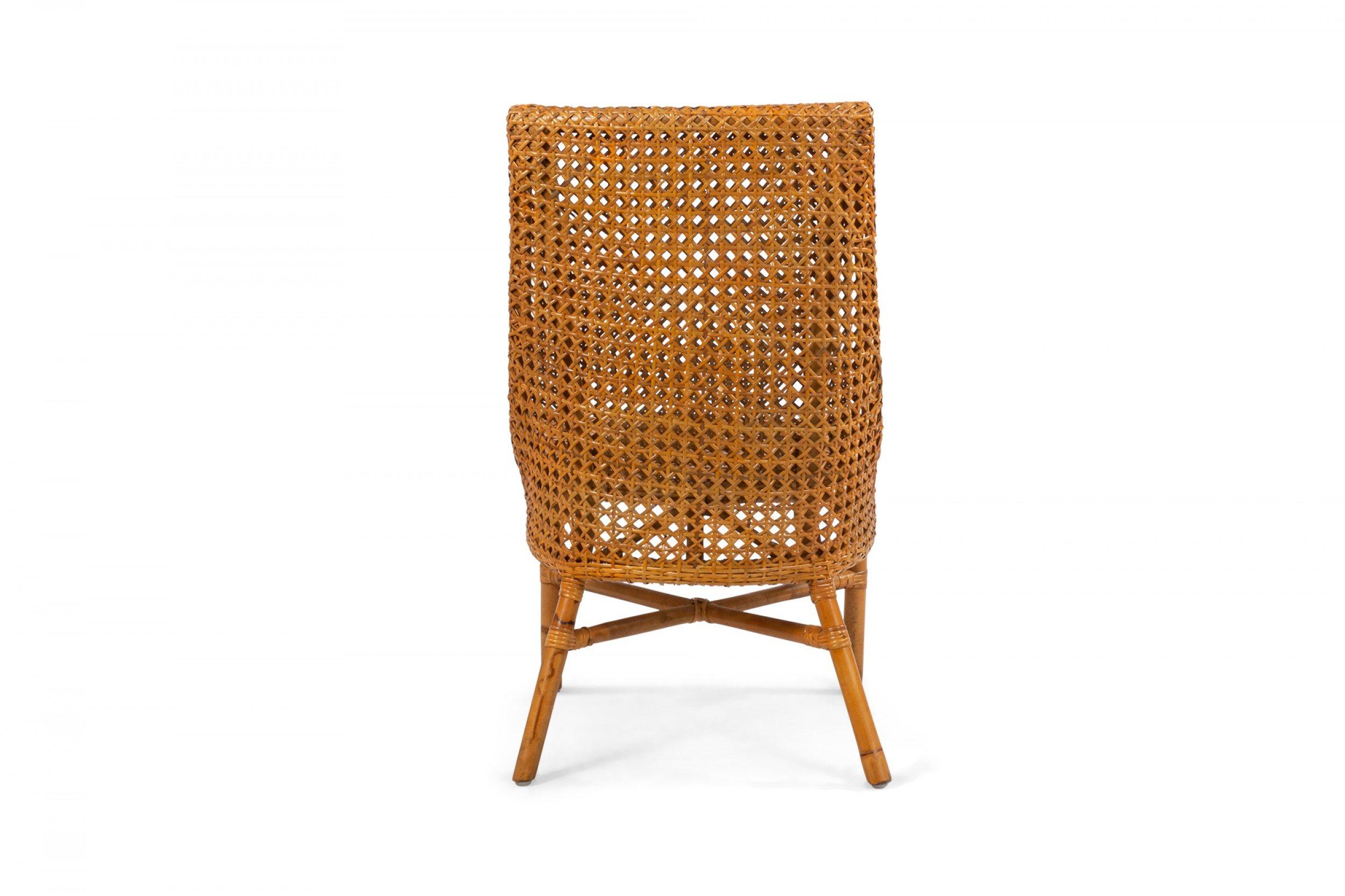 Contemporary Wicker Side Chairs (Korbweide) im Angebot
