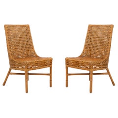 Contemporary Wicker Side Chairs