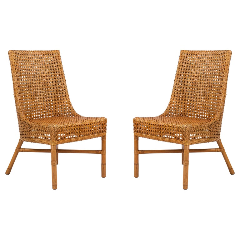 Contemporary Wicker Side Chairs For Sale at 1stDibs