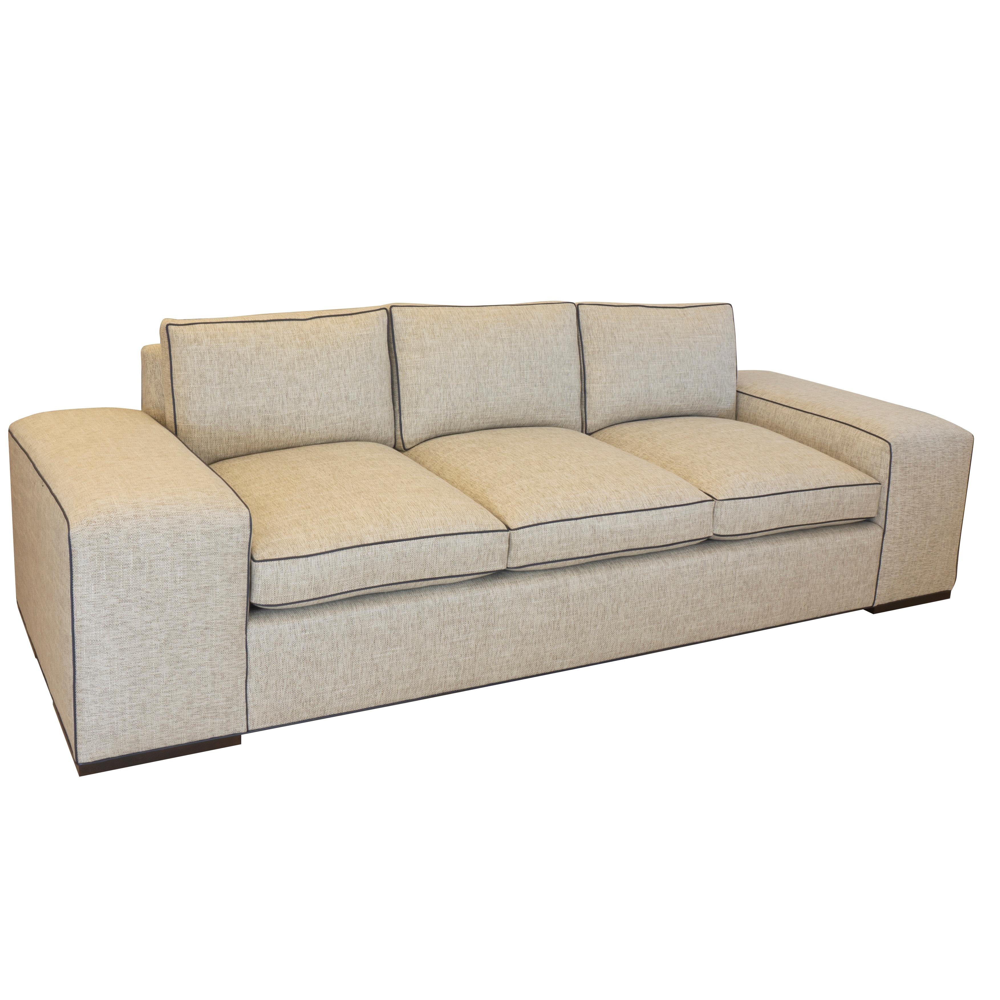 sofa with wide arms