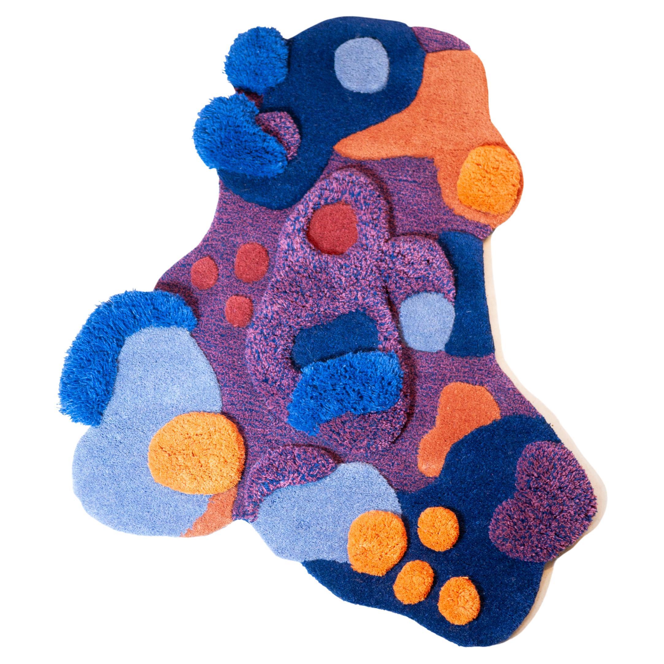 Tapis contemporain coloré sauvage, nuage d'automne par Alfie Furry Friends