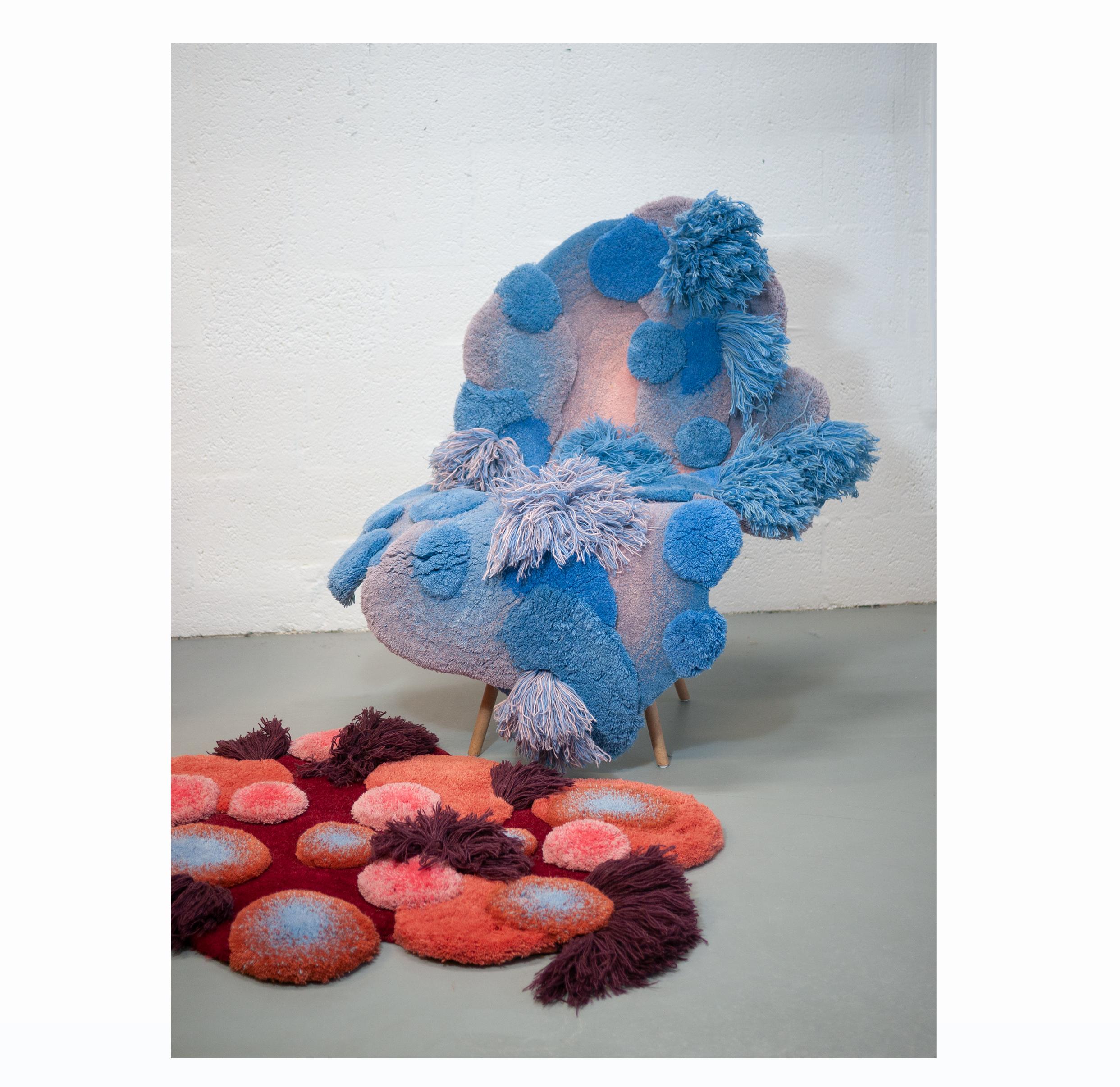 Contemporary, Wild Colourful Carpet, Cloud Jewel by Alfie Furry Friends 5