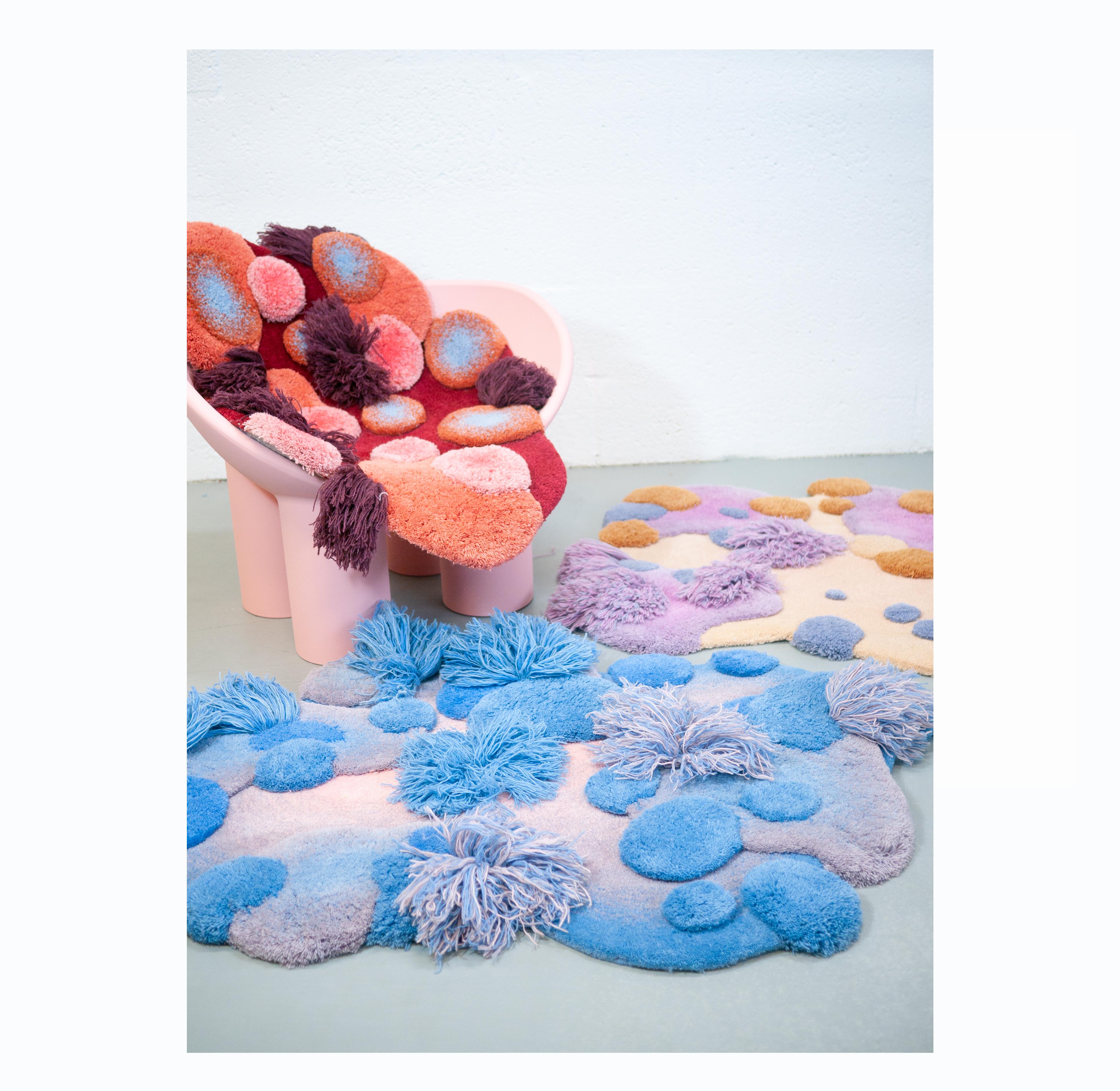 Contemporary, Wild Colourful Carpet, Cloud Jewel by Alfie Furry Friends For Sale 9