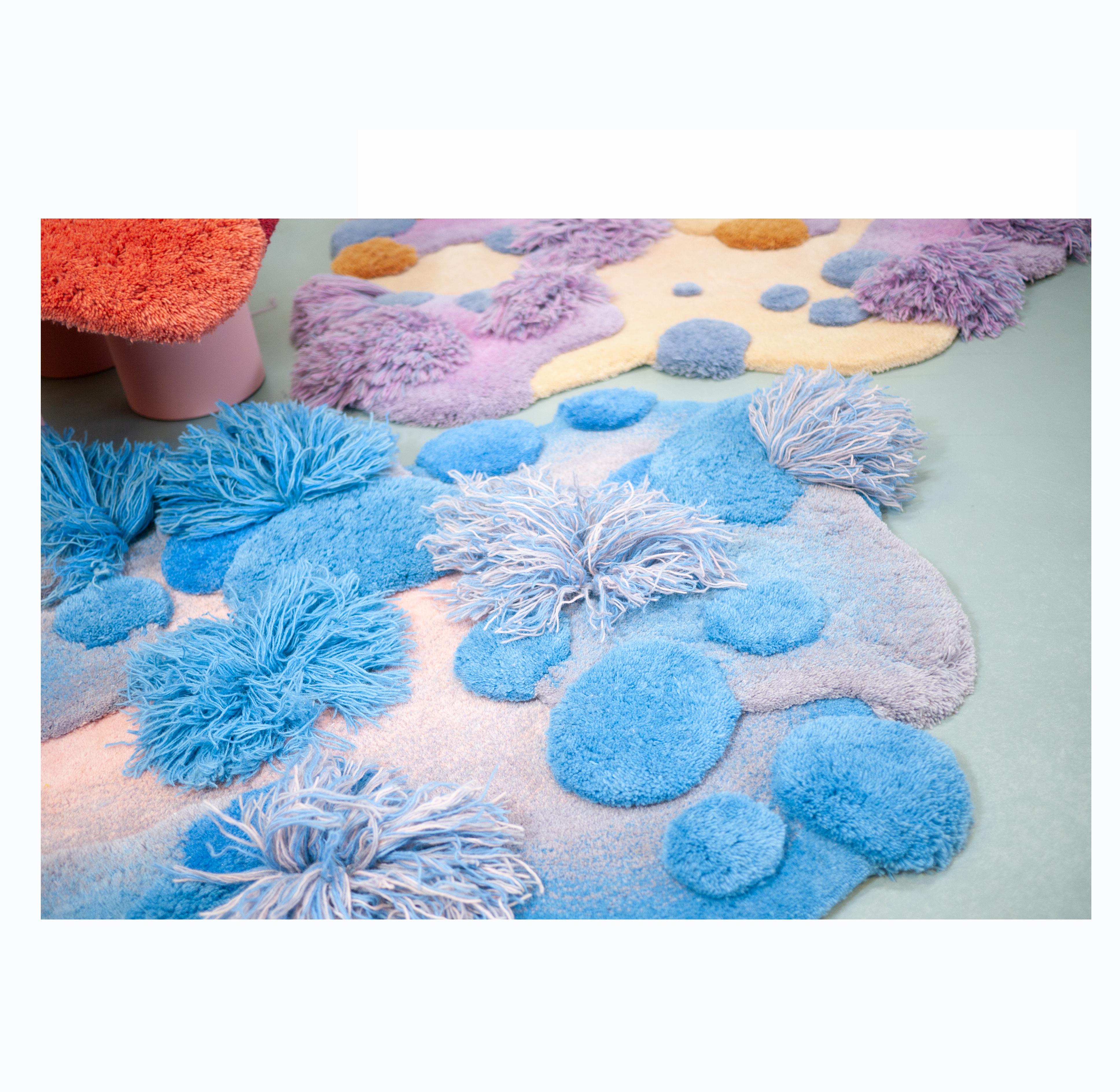 Contemporary, Wild Colourful Carpet, Cloud Jewel by Alfie Furry Friends For Sale 10