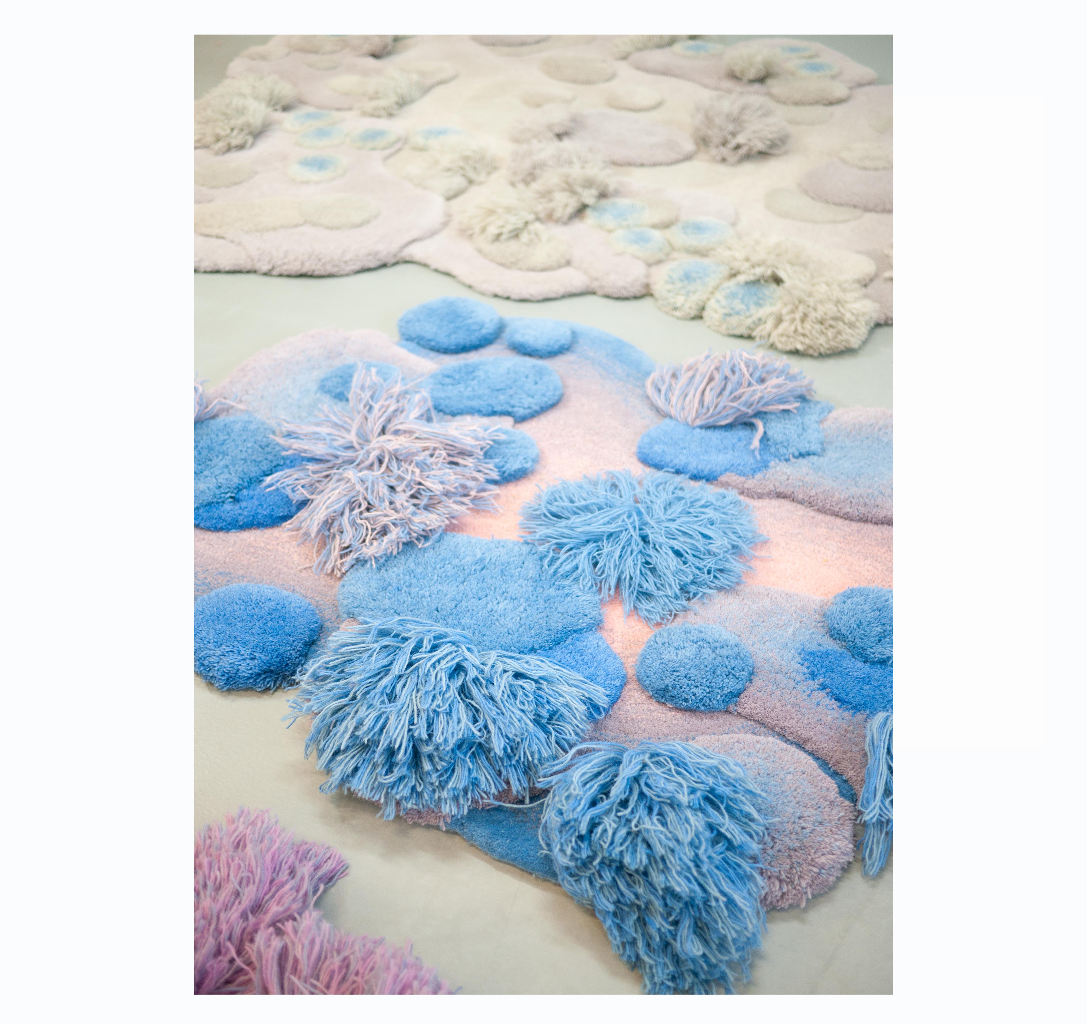 Contemporary, Wild Colourful Carpet, Cloud Jewel by Alfie Furry Friends For Sale 12