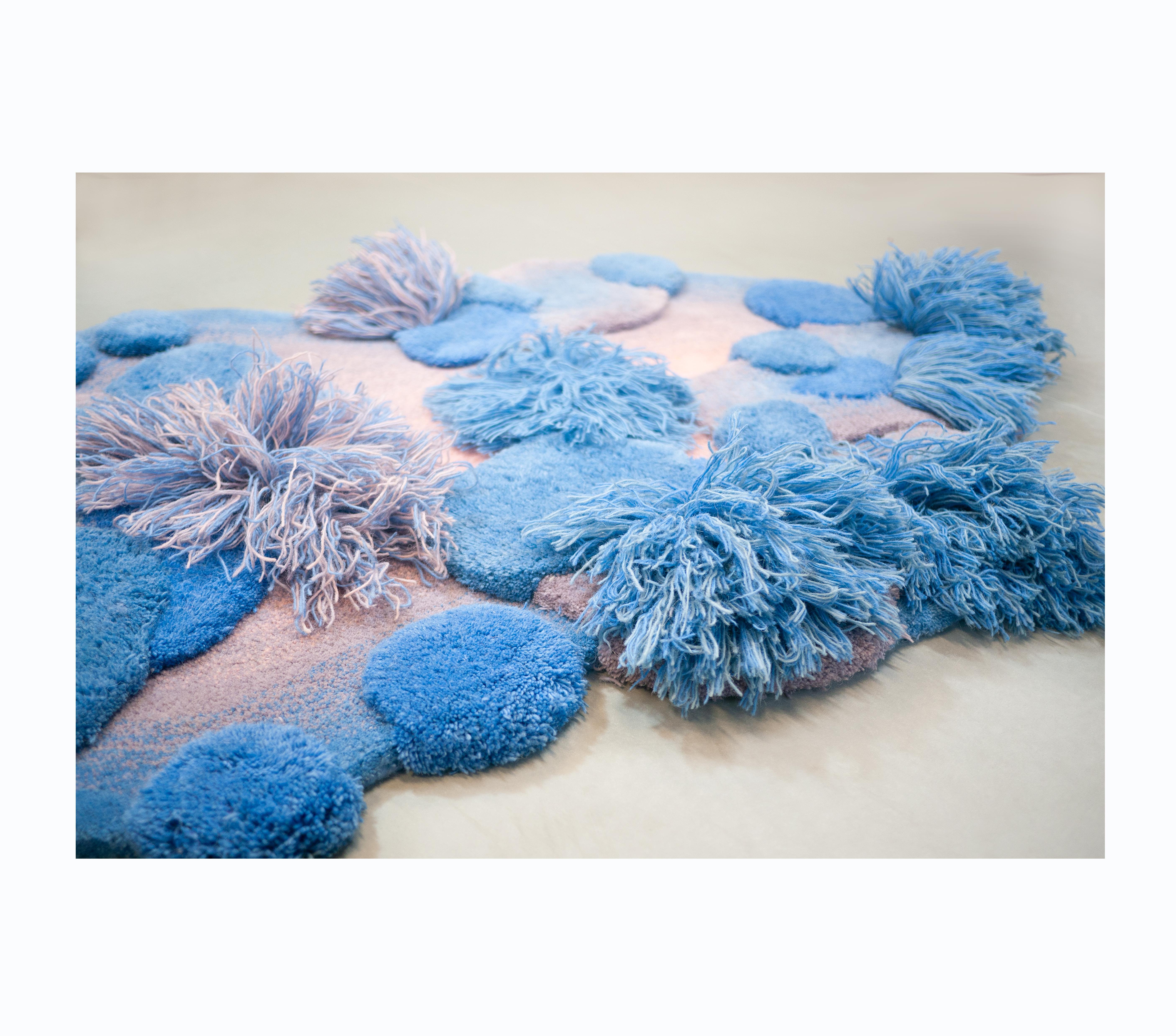 Dutch Contemporary, Wild Colourful Carpet, Cloud Jewel by Alfie Furry Friends For Sale