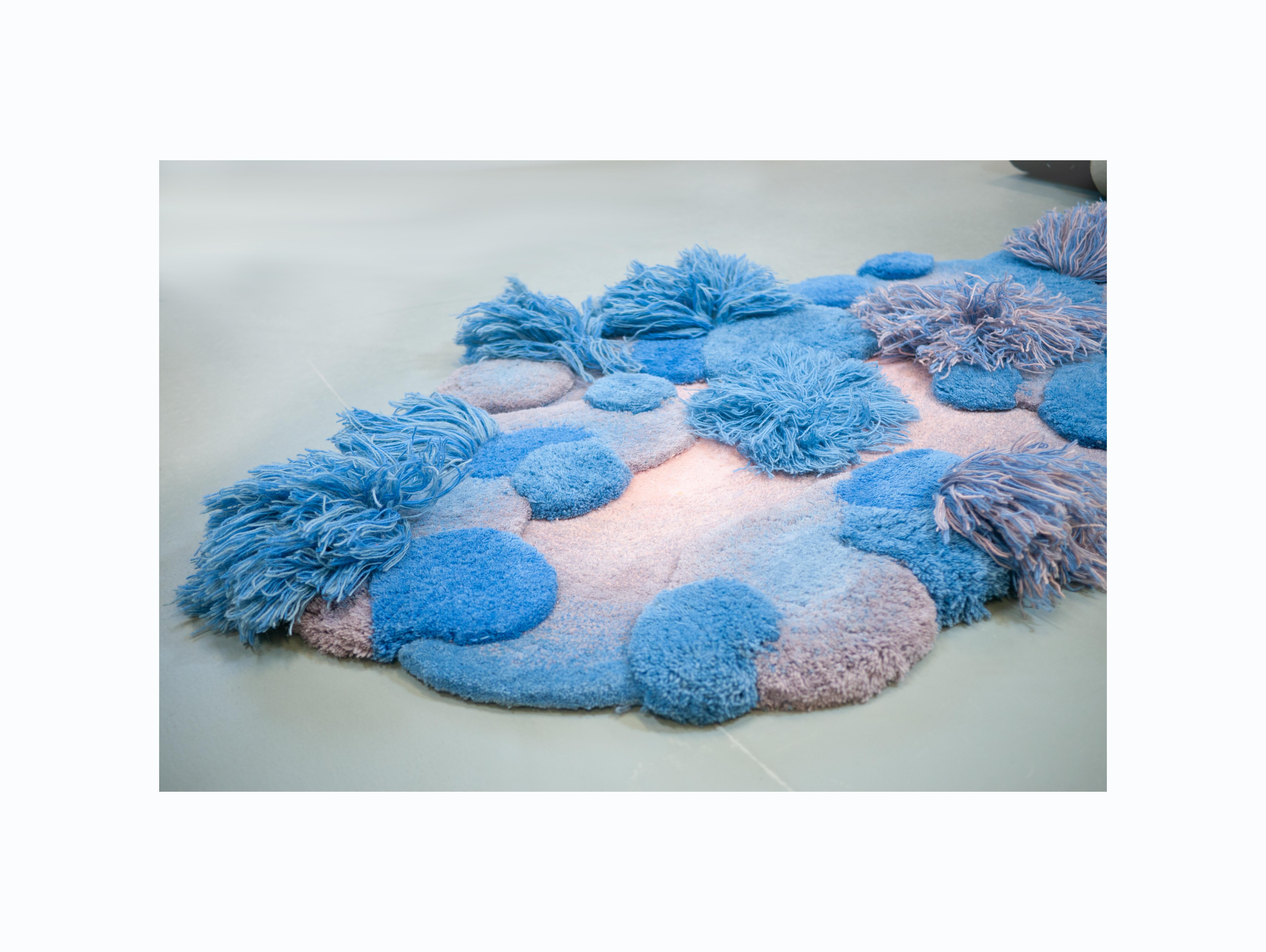 Contemporary, Wild Colourful Carpet, Cloud Jewel by Alfie Furry Friends In New Condition For Sale In 1204, CH