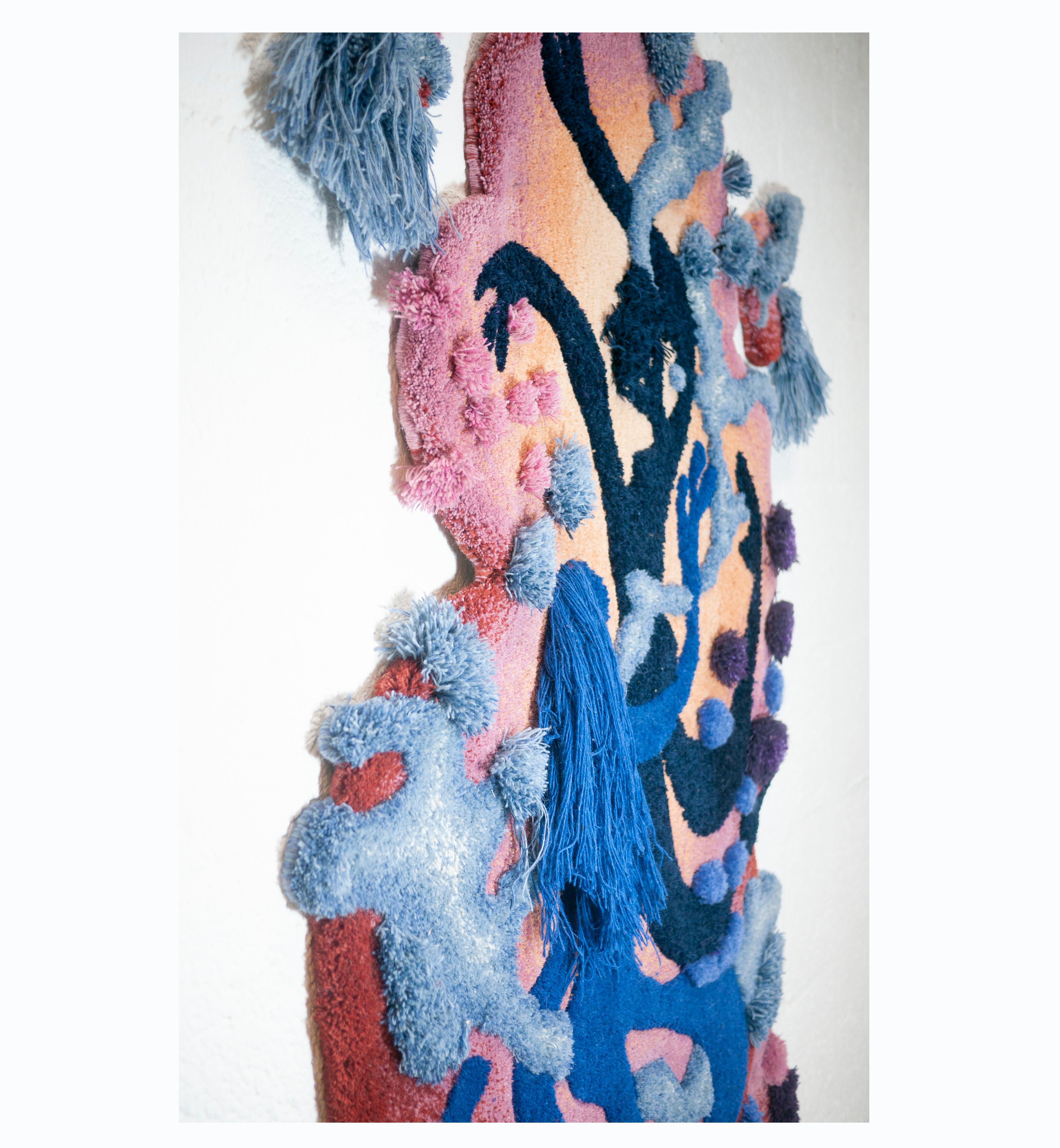 Zeitgenössischer, farbenfroher Teppich mit Wildledermotiven, erste Lichtgeister von Alfie Furry Friends im Zustand „Neu“ im Angebot in 1204, CH