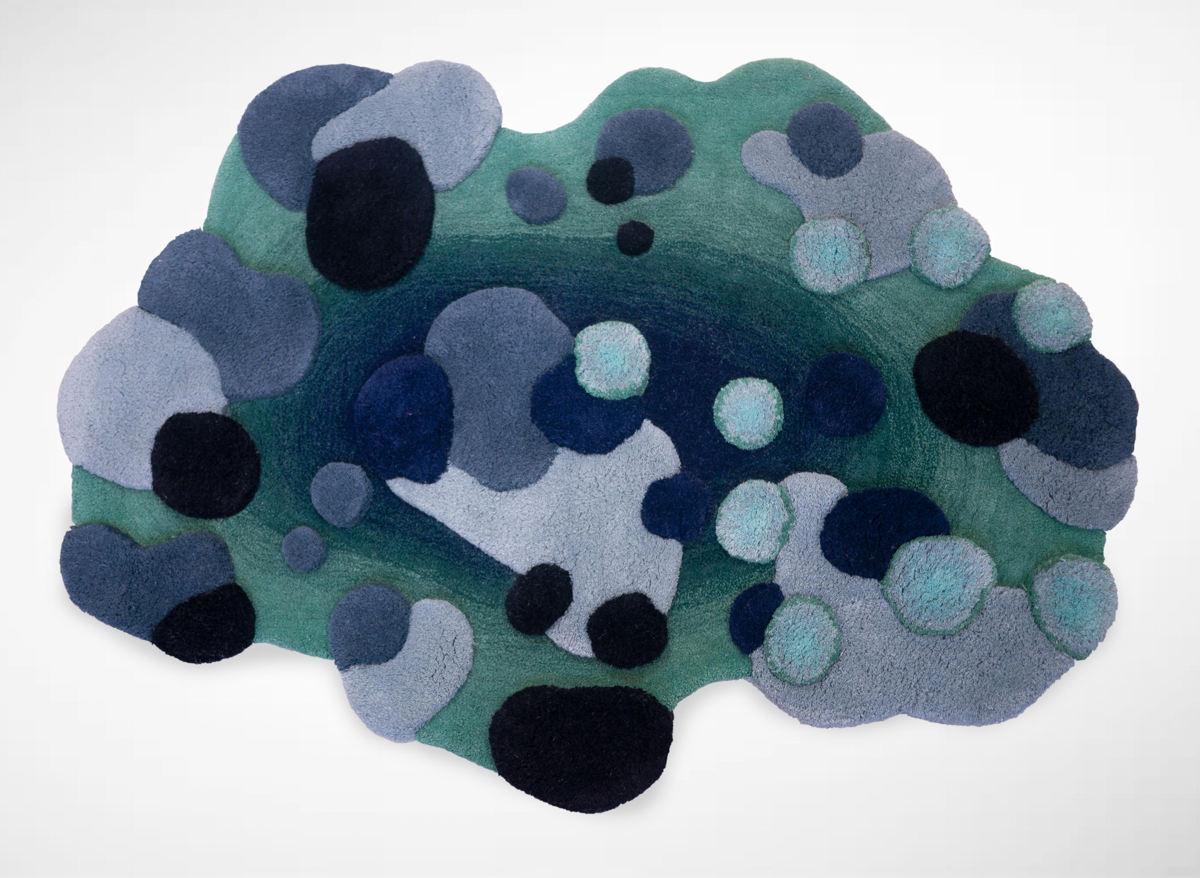 Midnight Grass is one out of a series of 5 rugs/tapestries specially made for Objects with Narratives.
Fuzzy Friends are physical representations of the soft spots in our mind, places we retraet to when we need to recharge. Tactile moments of