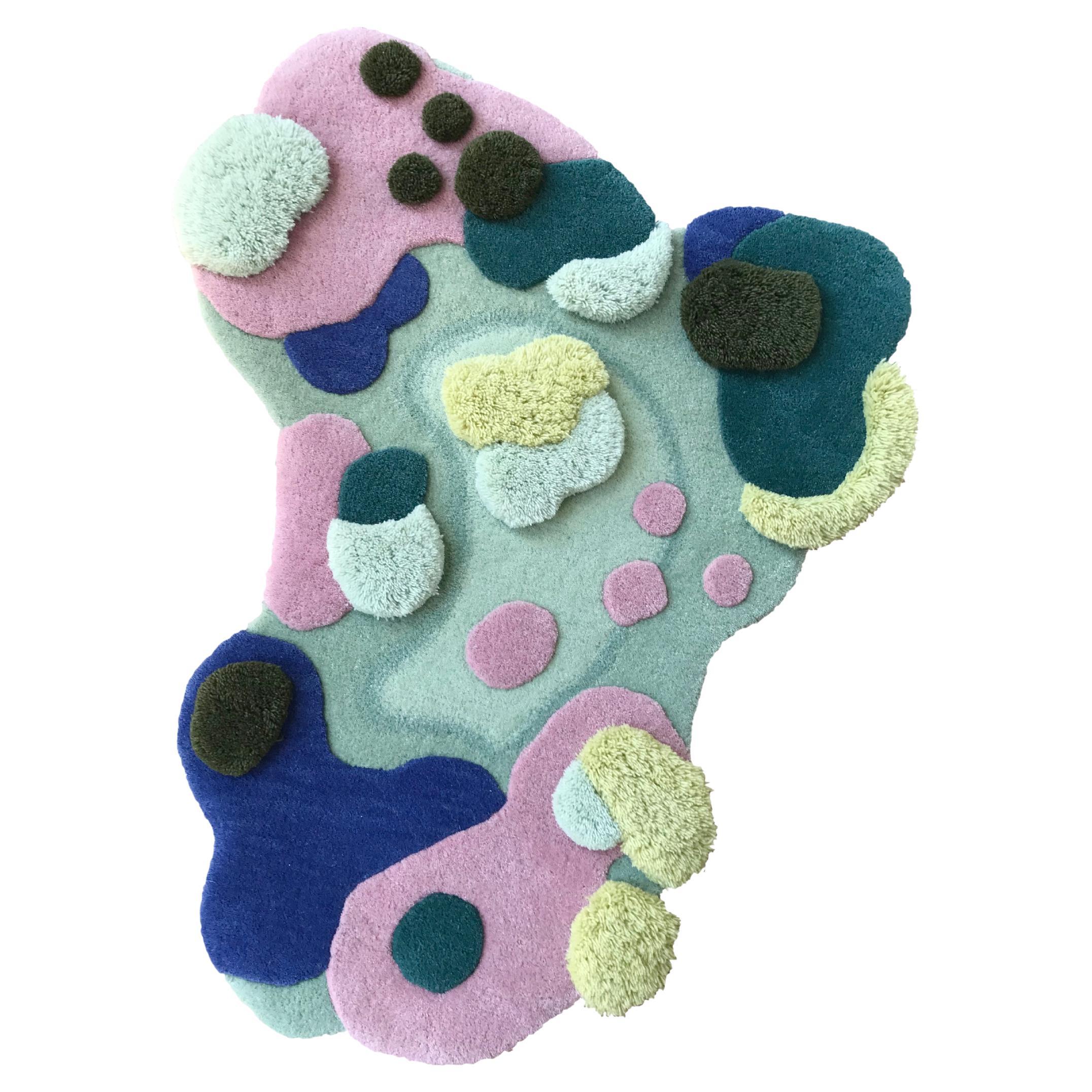 Contemporary, Wild Colourful Carpet, Spring Cloud by Alfie Furry Friends For Sale