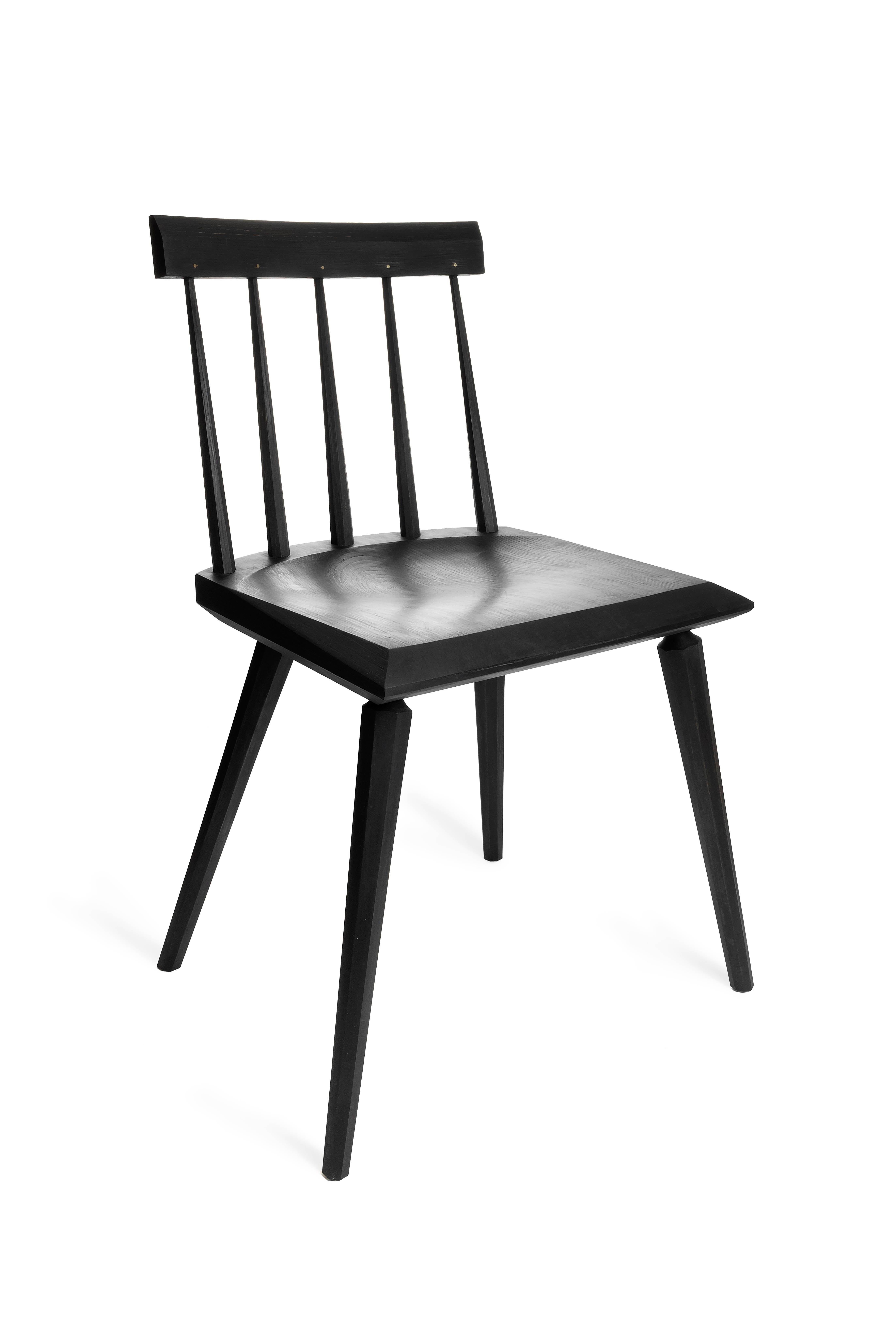 Contemporary Windsor Side Chair, Painted In New Condition For Sale In Rollinsford, NH