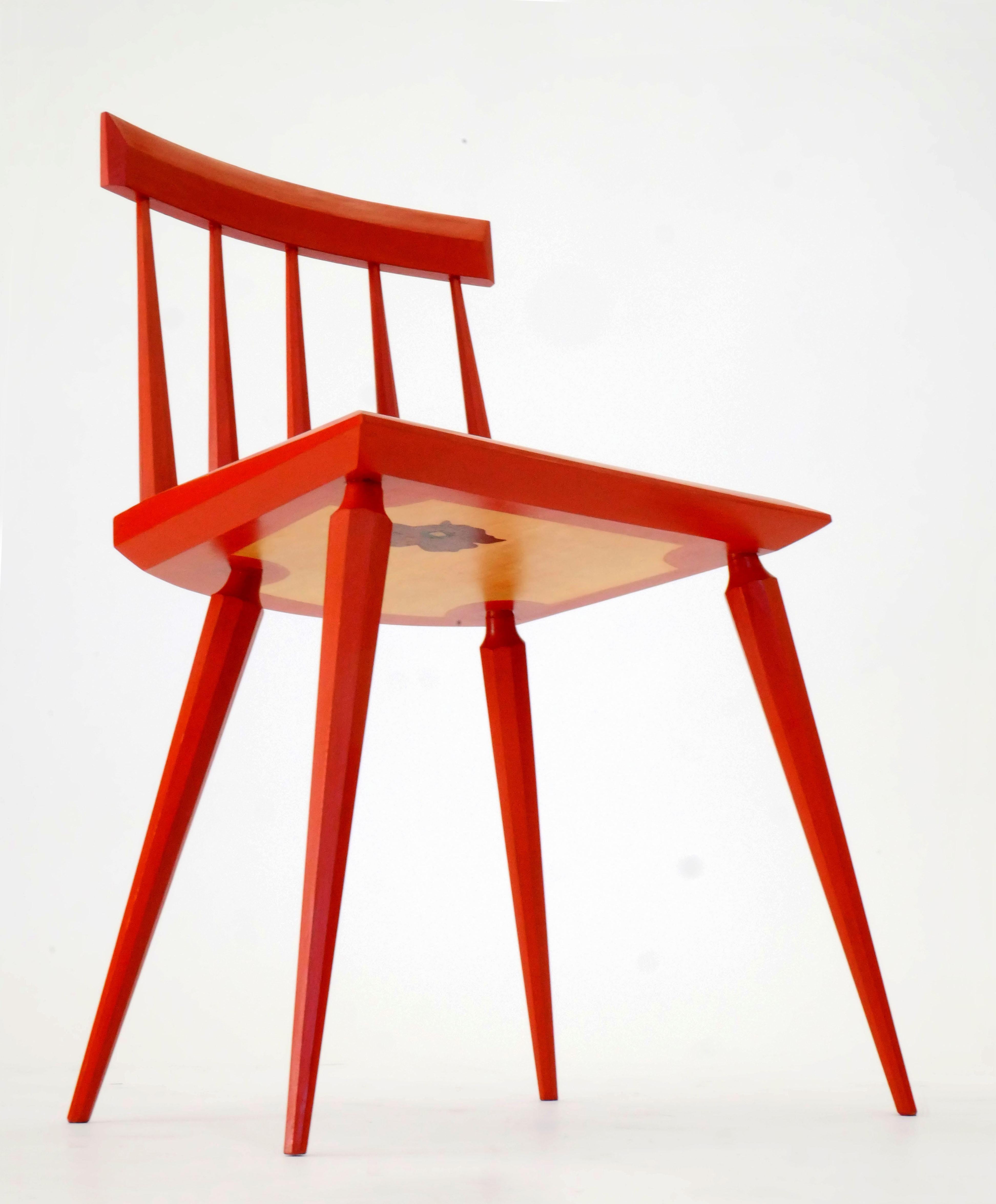 Contemporary Windsor Side Chair, Painted For Sale 1