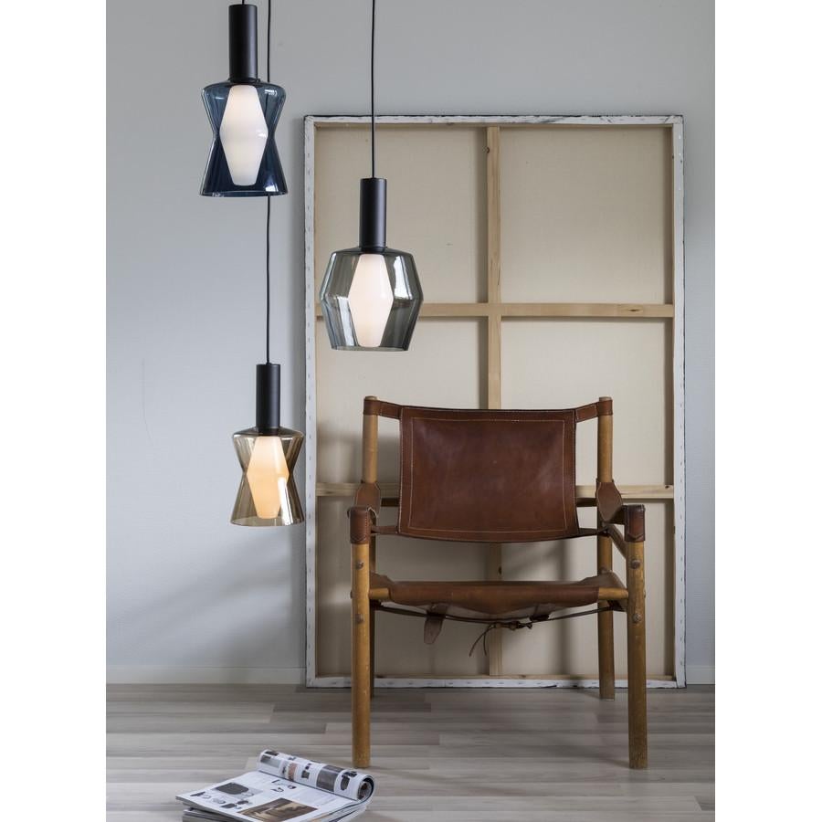 Finnish Contemporary Wirkkala K2-135 Greenish Grey Pendant Light