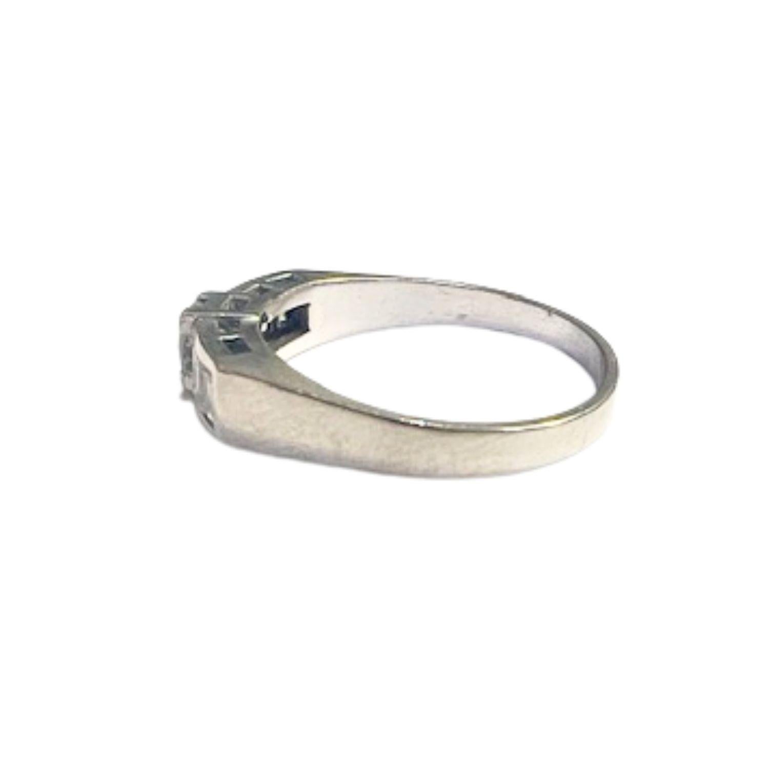Contemporary with 0.61 ct Diamonds  White Gold Ring In Good Condition For Sale In MADRID, ES